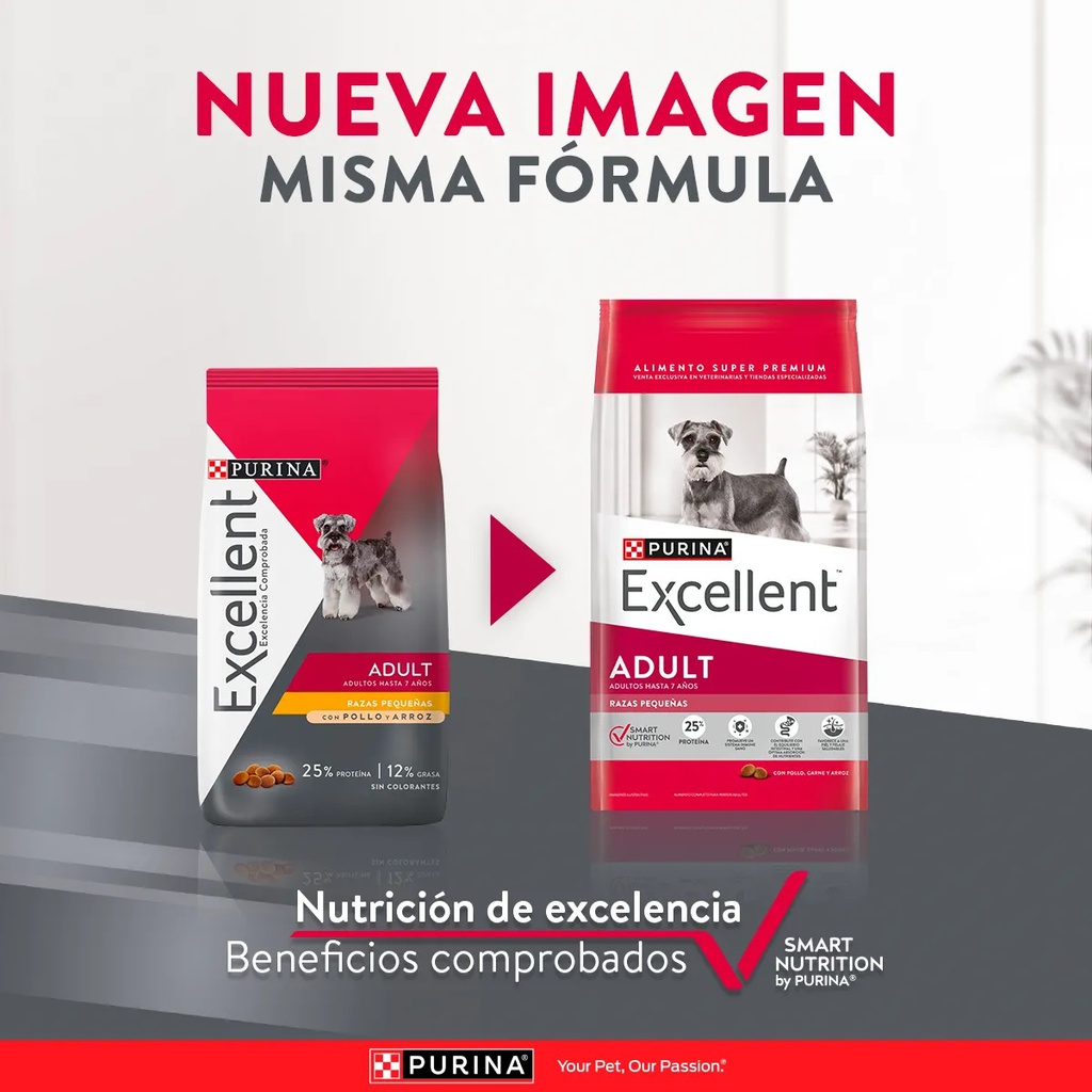 EXCELLENT DOG ADULTO RAZAS PEQUEÑAS SMART X 3 KG