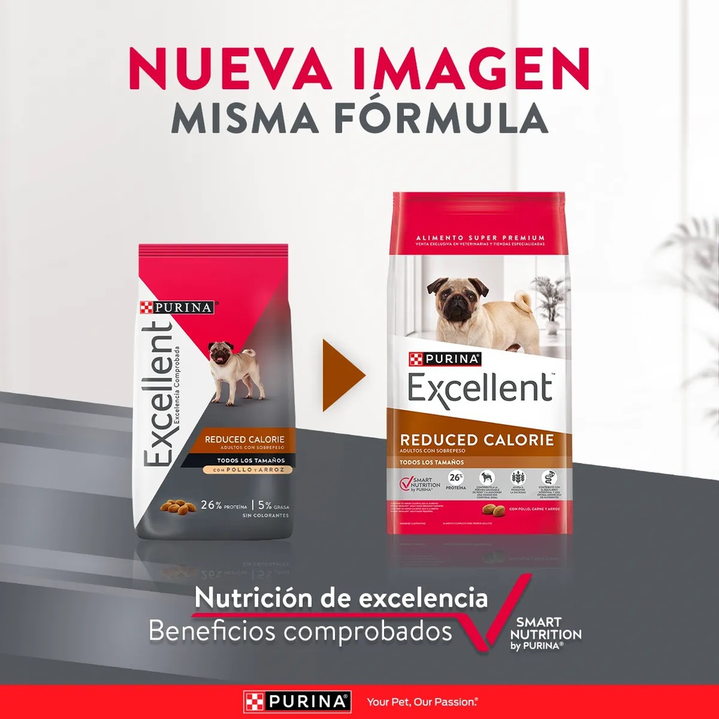 EXCELLENT DOG REDUCE CALORIAS X 3KG