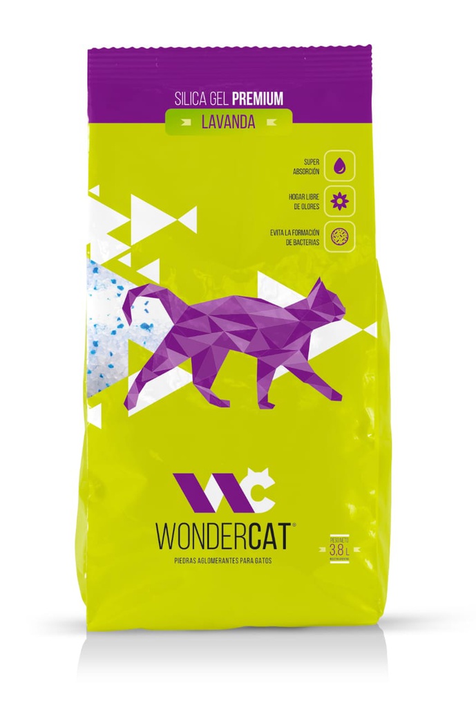 PIEDRAS SILICA WONDERCAT LAVANDA 3.8L