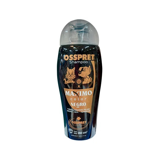 SHAMPOO OSSPRET MAXIMO COLOR NEGRO X 250 CC