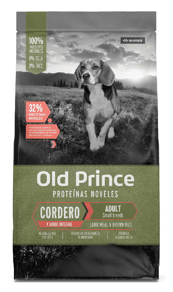 OLD PRINCE NOVEL CORDERO Y ARROZ ADULTO RAZA PEQUEÑA  3KG